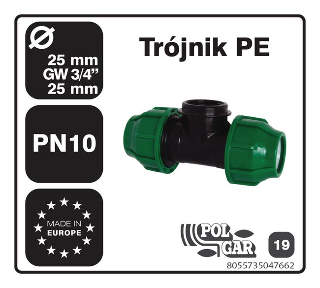 Trójnik 25 mm-GW3/4