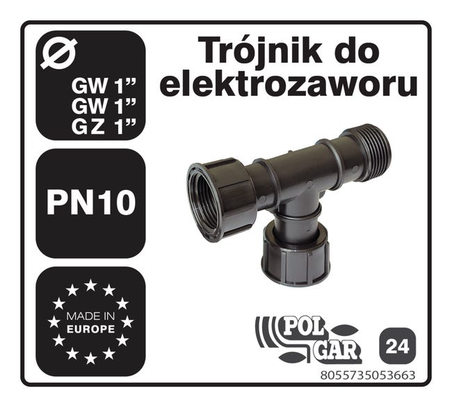 Trójnik do elektrozaworu 2xGW1