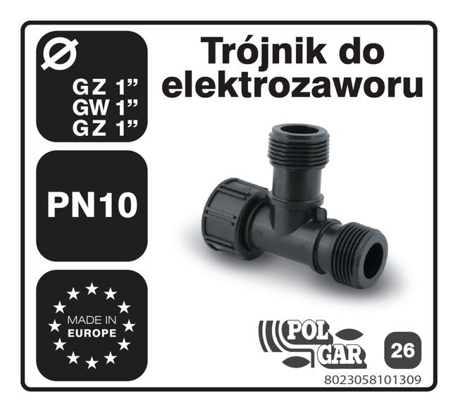 Trójnik do elektrozaworu 2xGZ1
