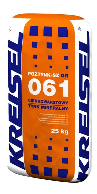 Tynk mineralny cienkowarstwowy POZTYNK-SZ 061 25 kg Kreisel