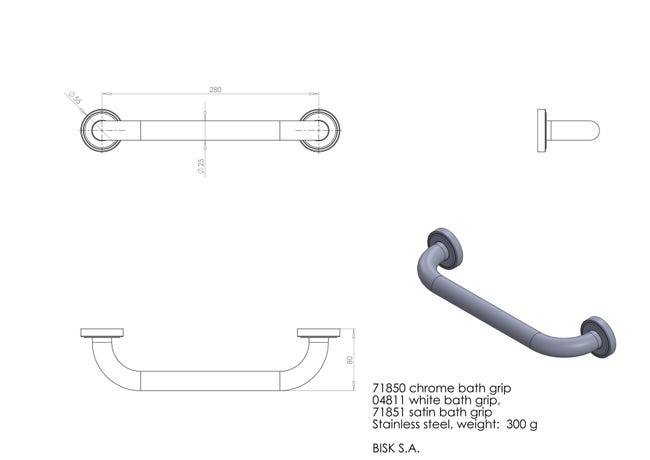 Uchwyt dla osób z niepełnosprawnoscią CHROM BISK