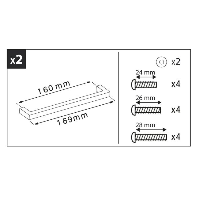 Uchwyt meblowy Citere 160 mm nikiel Delinia iD