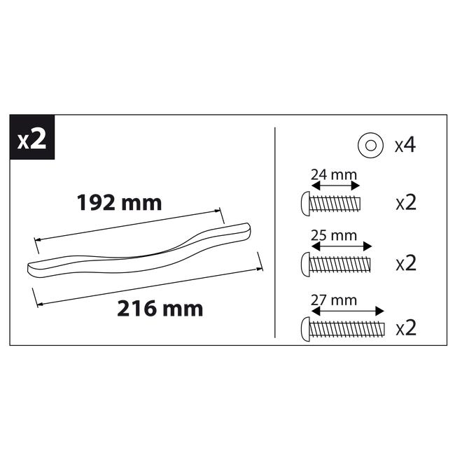 Uchwyt meblowy Kea 160 mm szary 2 szt. Delinia iD