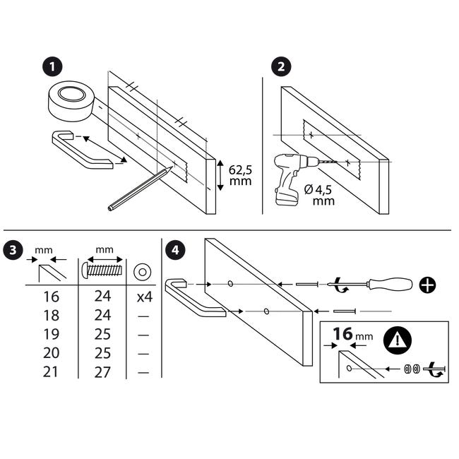 Uchwyt meblowy Kea 160 mm szary 2 szt. Delinia iD