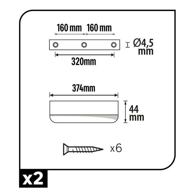 Uchwyt meblowy Oslo 320 mm czarny 2 szt. Inspire