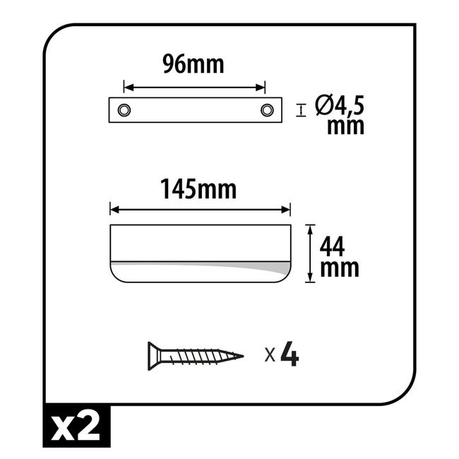 Uchwyt meblowy Oslo 96 mm złoty 2 szt. Inspire