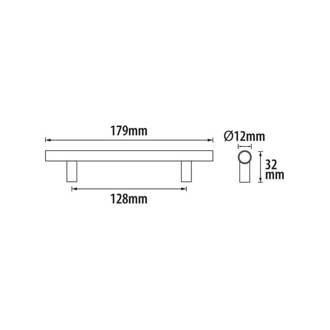 Uchwyt meblowy Sara 128 mm 4 szt. srebrny Inspire