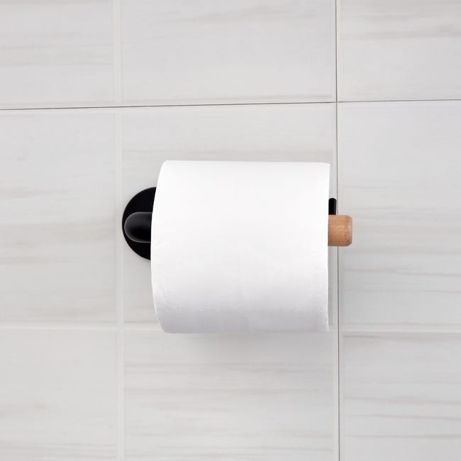 Uchwyt na papier toaletowy Scandi Czarny Sensea