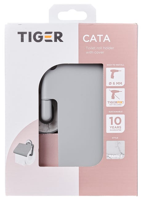 Uchwyt na papier toaletowy z pokrywą Cata Tiger