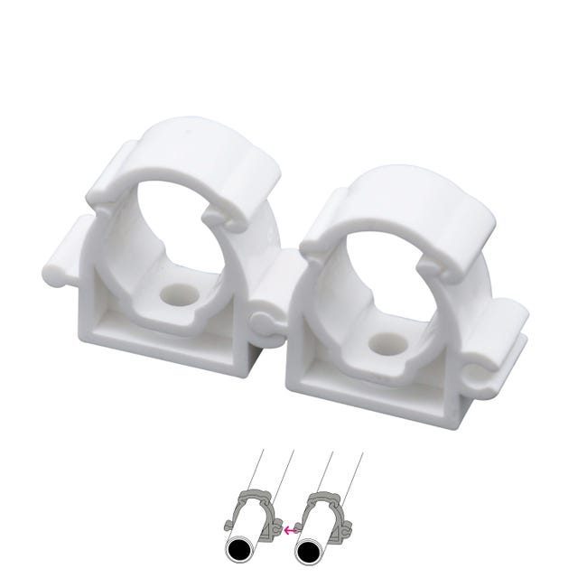 Uchwyt zaciskowy regulowany do rur PP 16 mm 10 szt. EQUATION