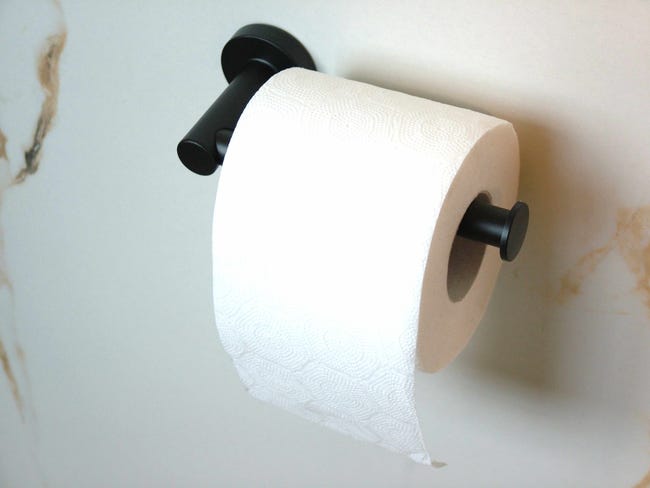 Uchwyt ścienny na papier toaletowy Carbon Ba-De