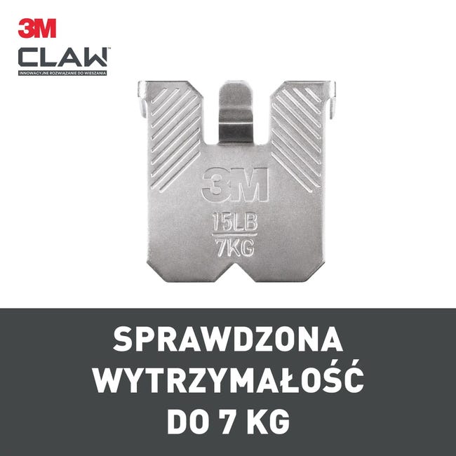 Uchwyt/haczyk do wieszania na płytach G/K Claw 7 kg 2 szt. 3M