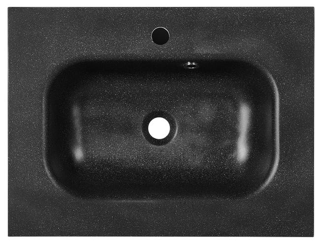 Umywalka Reverse S-line Oval umywalka 60 cm Czarny mat