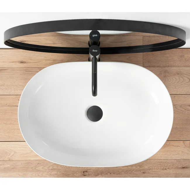 Umywalka ceramiczna Cleo 60.5 x 41 Rea