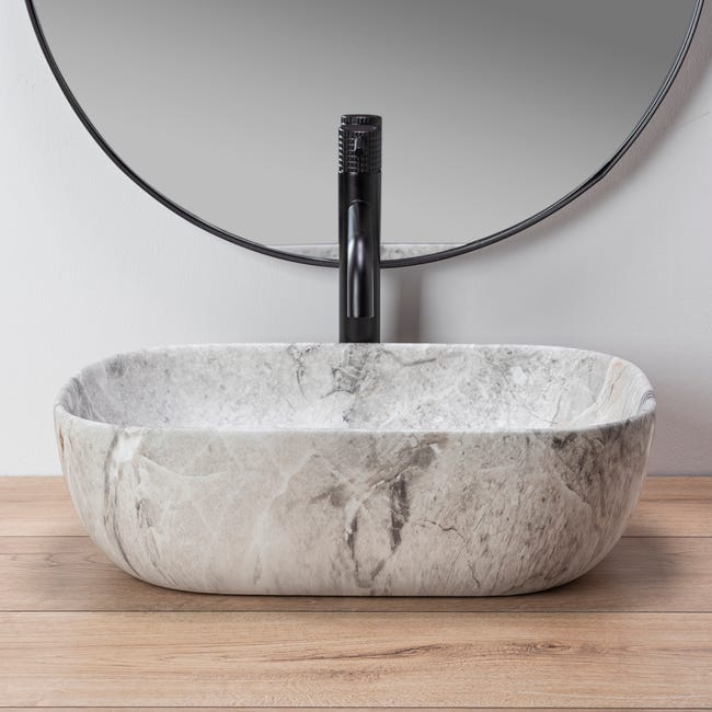 Umywalka ceramiczna Livia 46.5 x 33.5 Rea