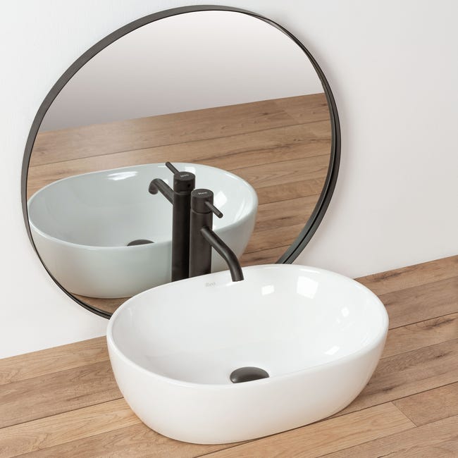 Umywalka ceramiczna nablatowa Amelia 48 x 34.5 Rea