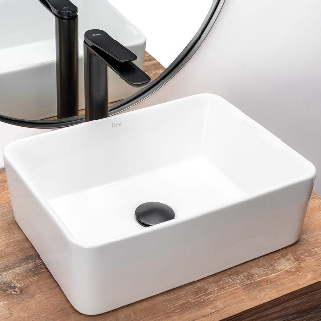 Umywalka ceramiczna nablatowa Anita Mini 41 x 31 Rea