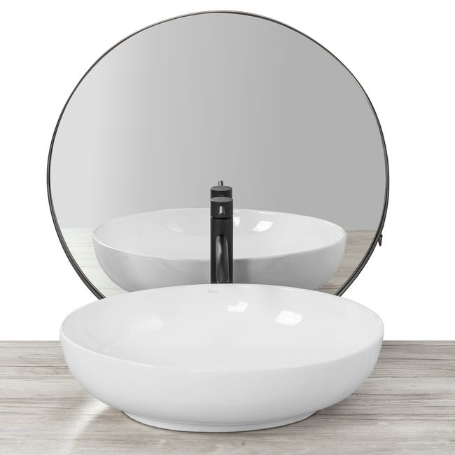 Umywalka ceramiczna nablatowa Carola Slim 51.5 x 39 Rea