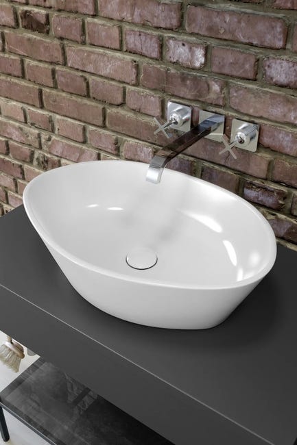 Umywalka ceramiczna nablatowa City Oval 50 Cersanit