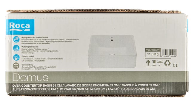 Umywalka ceramiczna nablatowa Domus 39 x 37 Roca