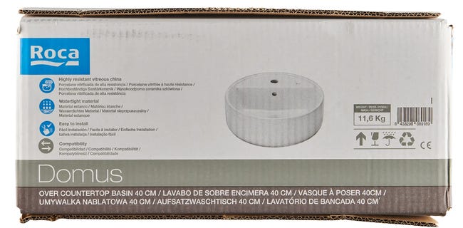 Umywalka ceramiczna nablatowa Domus 40 Roca