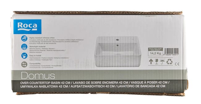 Umywalka ceramiczna nablatowa Domus 42 x 39 Roca