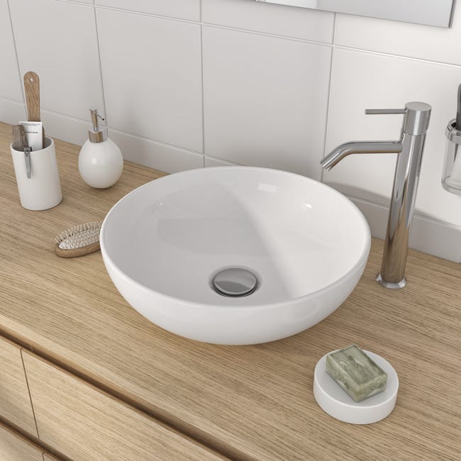 Umywalka ceramiczna nablatowa Essential Round 38 Sensea