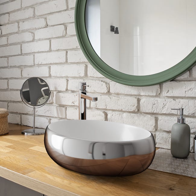 Umywalka ceramiczna nablatowa Febe 60 x 41 Invena