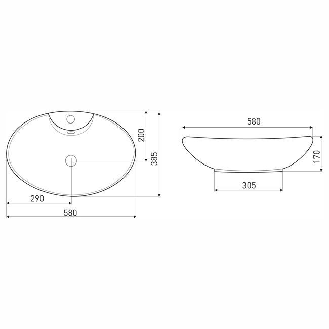 Umywalka ceramiczna nablatowa KR-139 Kerra