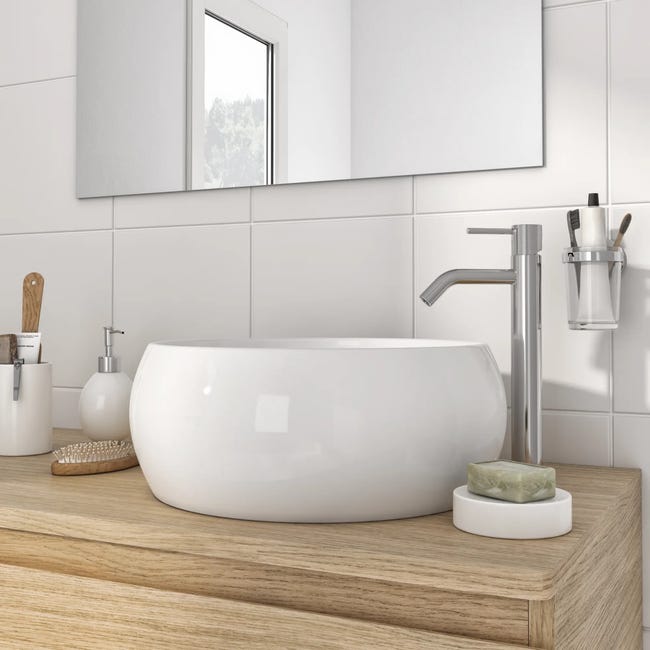 Umywalka ceramiczna nablatowa Lune Round 40 Sensea
