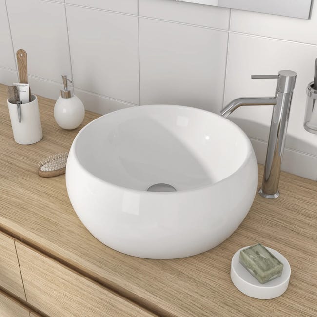 Umywalka ceramiczna nablatowa Lune Round 40 Sensea