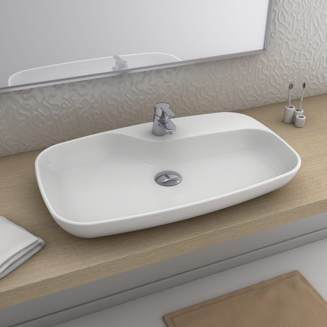 Umywalka ceramiczna nablatowa Passio 70 x 43 Wellneo
