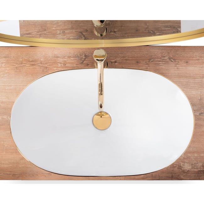 Umywalka ceramiczna nablatowa Royal 62.5 x 36 Rea