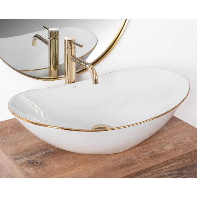 Umywalka ceramiczna nablatowa Royal 62.5 x 36 Rea
