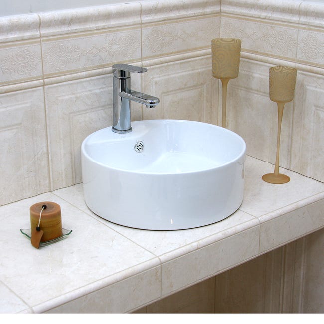 Umywalka ceramiczna nablatowa Silvia 41 x 41 Domino