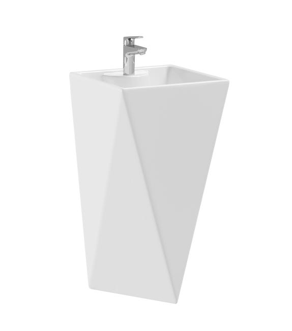Umywalka ceramiczna wolnostojąca Brigida 47 x 47 x 83.5 Domino