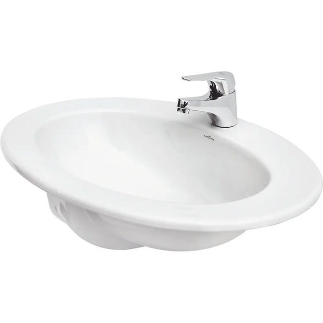 Umywalka ceramiczna wpuszczana w blat Gamma 63 x 48.5 Z/O Cersanit