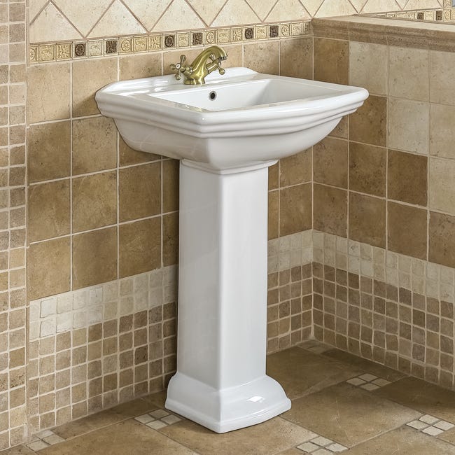 Umywalka ceramiczna z postumentem Kleeopatra 60 x 47 Z/O Novoterm