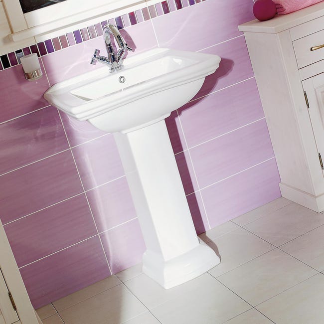 Umywalka ceramiczna z postumentem Kleeopatra 60 x 47 Z/O Novoterm