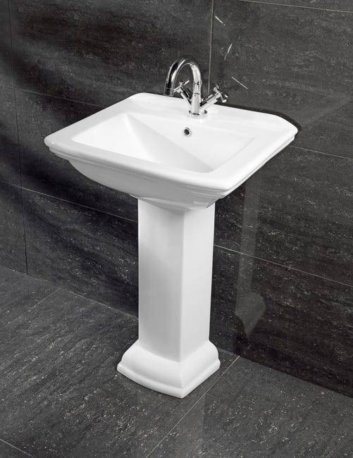 Umywalka ceramiczna z postumentem Kleeopatra 60 x 47 Z/O Novoterm
