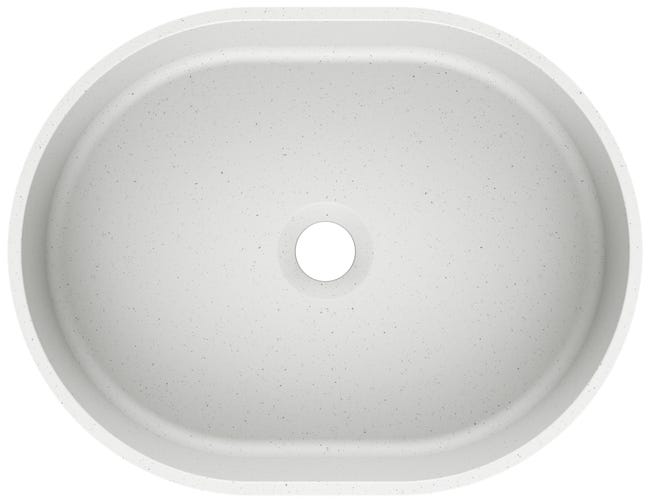 Umywalka konglomeratowa nablatowa Bonn White 48.5 x 37.5 Axis