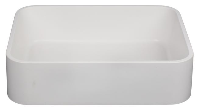 Umywalka konglomeratowa nablatowa Cres Biały 50 x 37 Axis Group