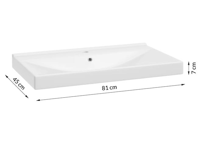 Umywalka meblowa Nero 80 Nas