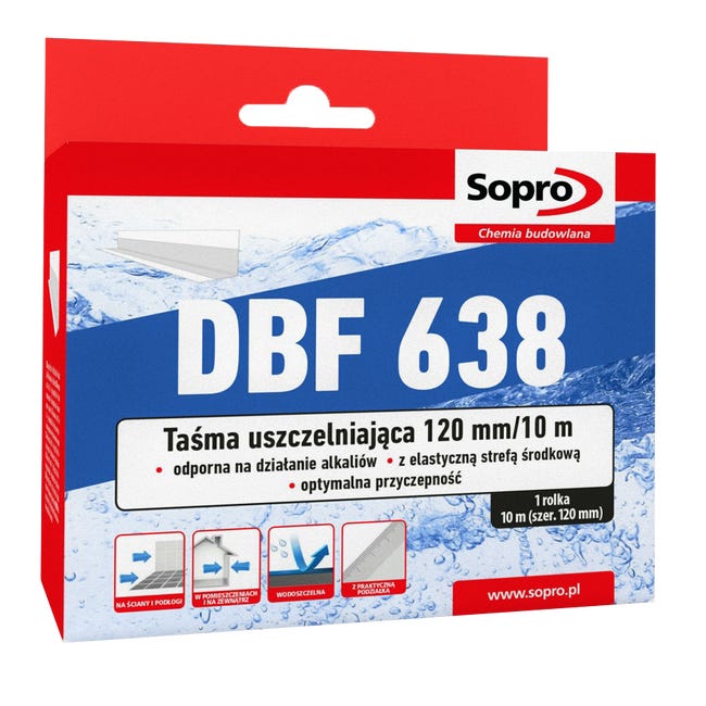 Uszczelka elastyczna DBF683/120/10M SOPRO