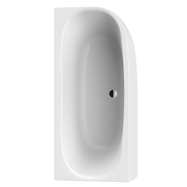 Wanna prostokątna z obudową Luxo Owal lewa 180 x 80 Sanplast