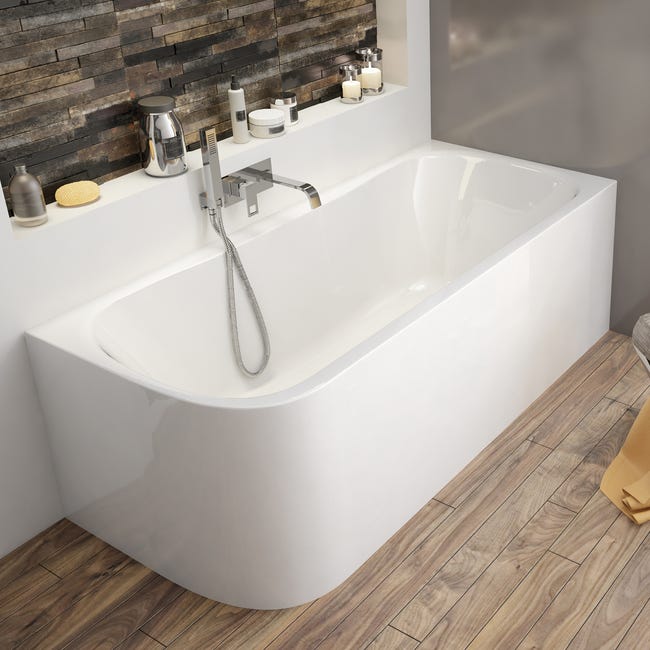 Wanna prostokątna z obudową prawa Luxo 180 x 80 Sanplast