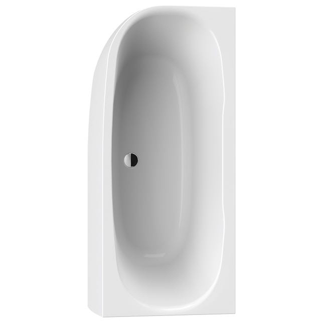 Wanna prostokątna z obudową prawa Luxo Owal 180 x 80 Sanplast