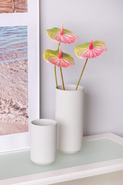 Wazon ceramiczny wys. 15 cm popielaty