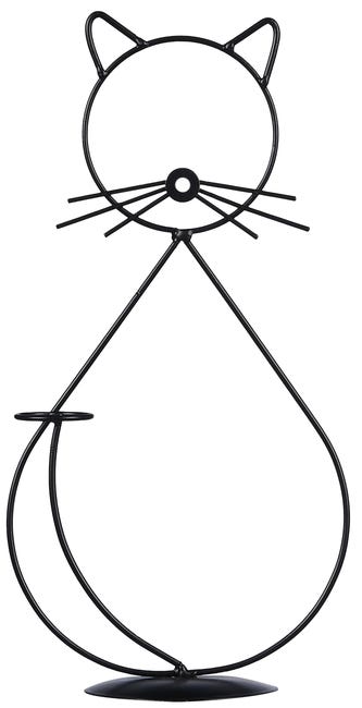 Wazon metalowy Cat na sukulenty czarny