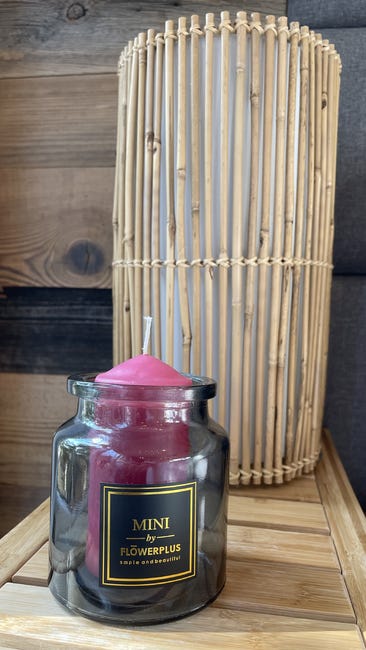 Wazon szklany Jar wys. 11.5 cm szary